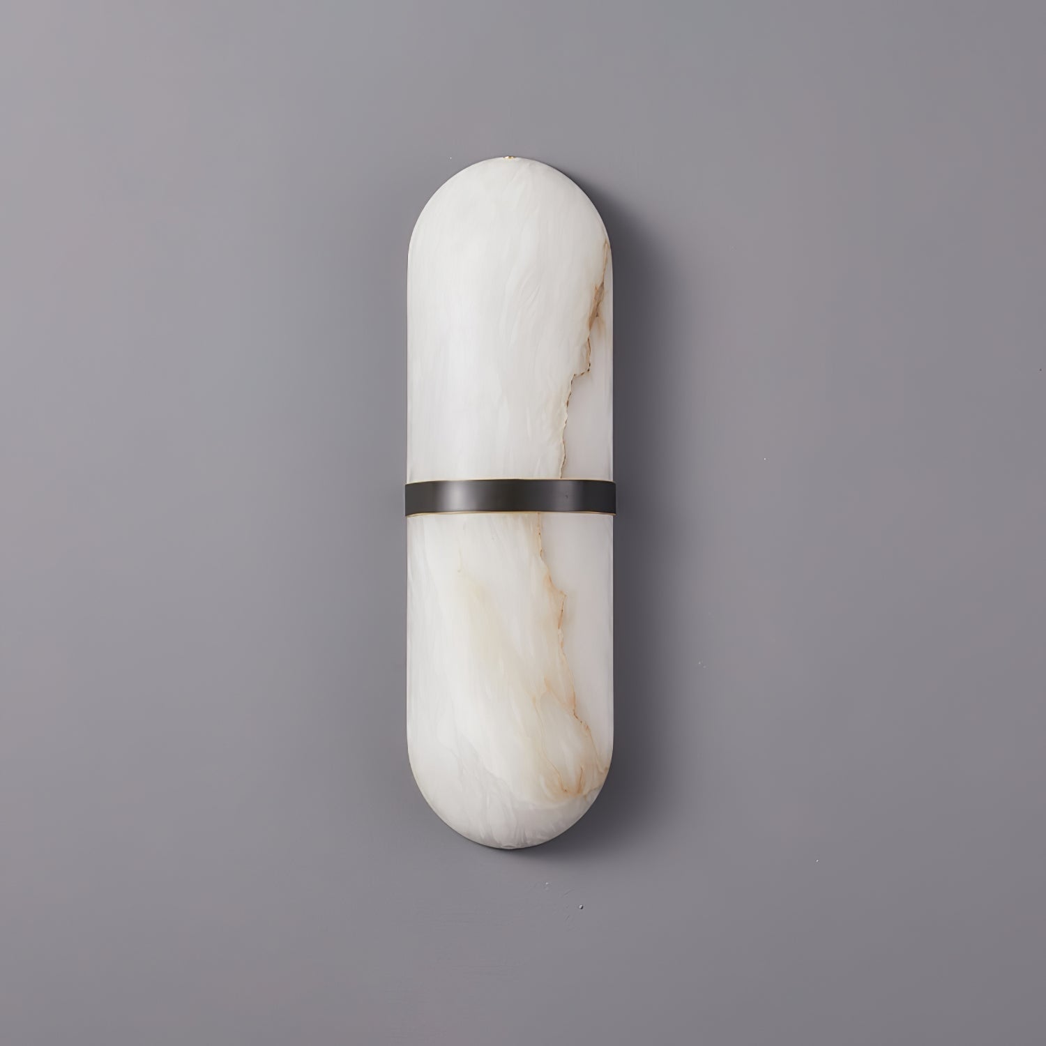 Modern Dimmable Wall Sconce Alabaster Brass Finish 10