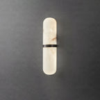 Modern Dimmable Wall Sconce Alabaster Brass Finish 11