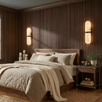 Modern Dimmable Wall Sconce Alabaster Brass Finish 88