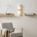 Modern Dimmable Wall Sconce Alabaster Brass Finish 99