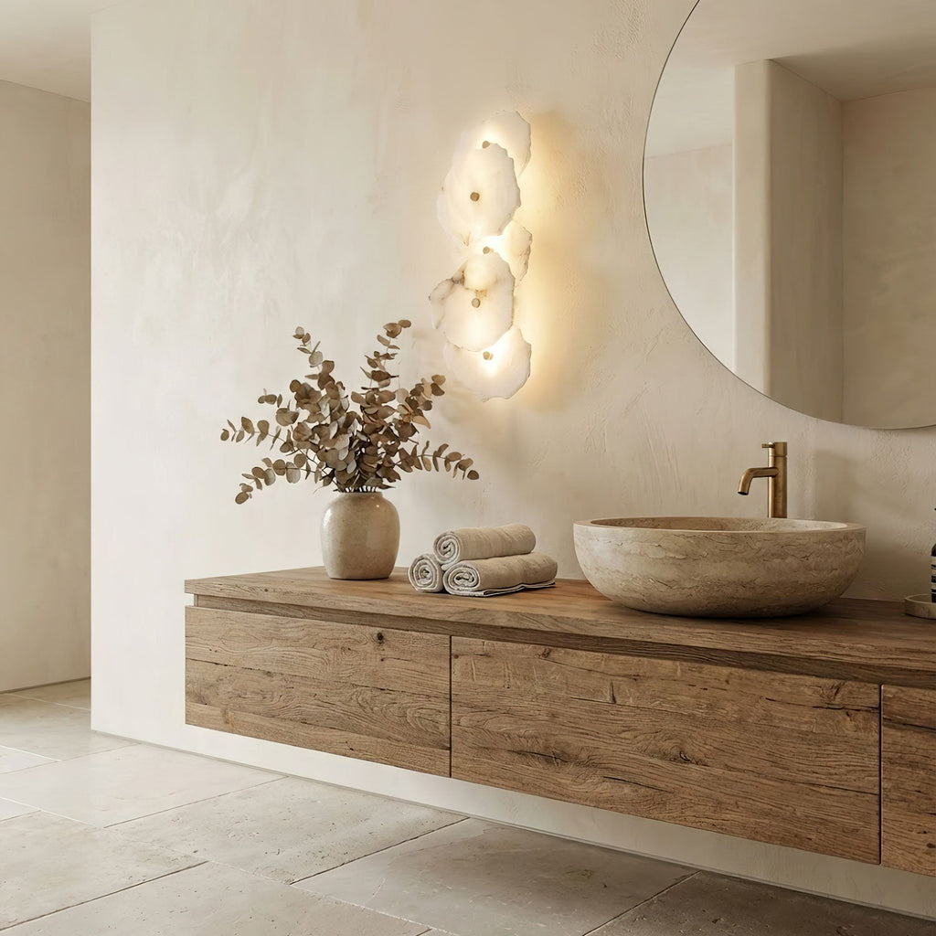 Modern Dimmable Wall Sconce With Alabaster Finish 7