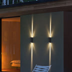 Modern Double-Headed Outdoor Wall Sconce Lamp – Waterproof Aluminum LED Lighting for Patios and Fences 0