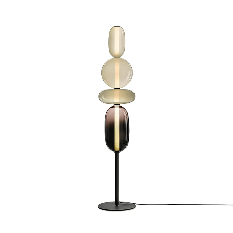 Modern Floor Lamp with Unique Glass Design and Integrated LED Light  10