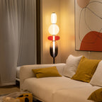 Modern Floor Lamp with Unique Glass Design and Integrated LED Light  2