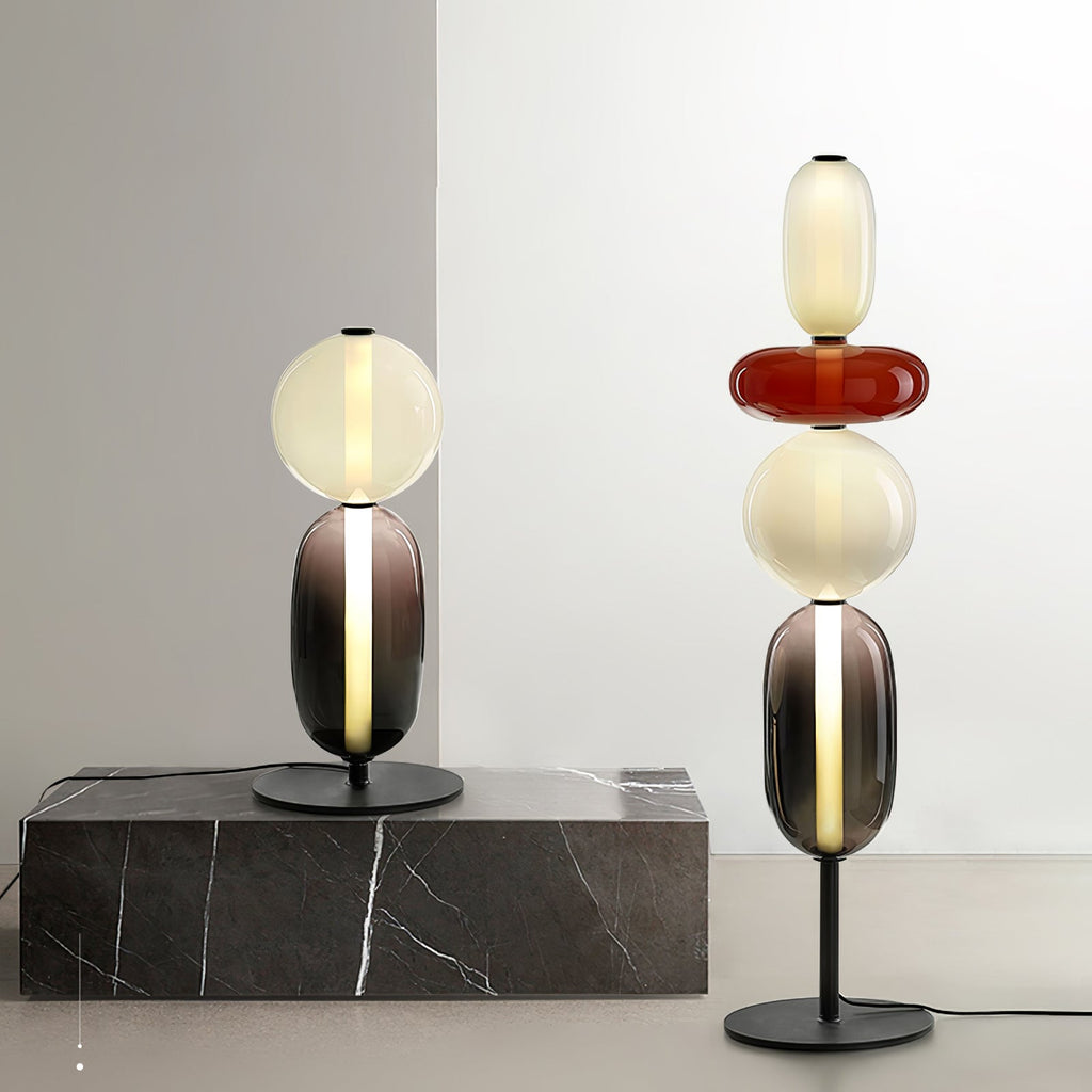 Modern Floor Lamp with Unique Glass Design and Integrated LED Light  8