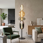 Modern Floor Lamp with Unique Glass Design and Integrated LED Light  95