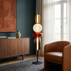 Modern Floor Lamp with Unique Glass Design and Integrated LED Light  99