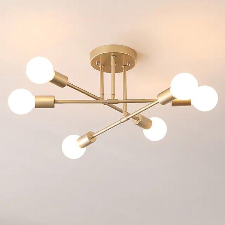 Modern Flush Mount Ceiling Light Fixture – 6 LED Ceiling Lights in Minimalist Design 3