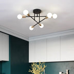 Modern Flush Mount Ceiling Light Fixture – 6 LED Ceiling Lights in Minimalist Design 7