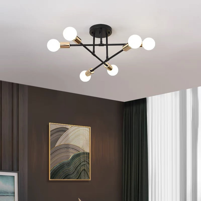 Modern Flush Mount Ceiling Light Fixture – 6 LED Ceiling Lights in Minimalist Design 8