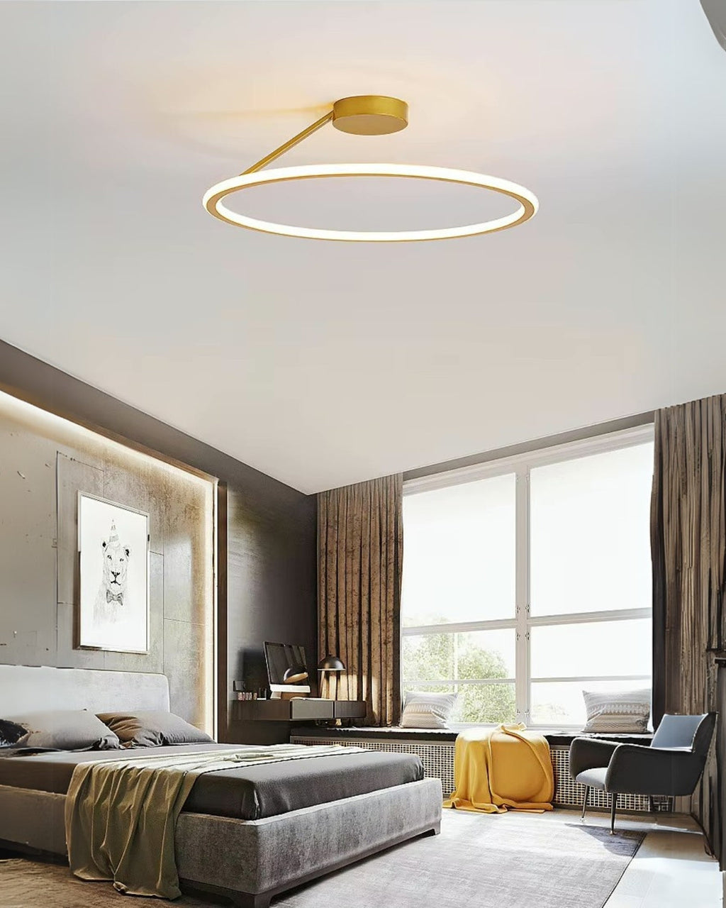 Modern Flush Mount Ceiling Light Fixture – Elegant Halo Design for Ambient Illumination 4