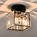 Modern Flush Mount Ceiling Light Fixture in Black Brass for Hallway and Living Room 1