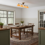 Modern Flush Mount Ceiling Light Fixture with Four Glass Shades - Chrome and Gold Finish 5