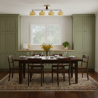 Modern Flush Mount Ceiling Light Fixture with Four Glass Shades - Chrome and Gold Finish 6