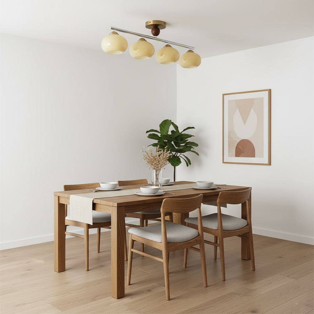 Modern Flush Mount Ceiling Light Fixture with Four Glass Shades - Chrome and Gold Finish 7