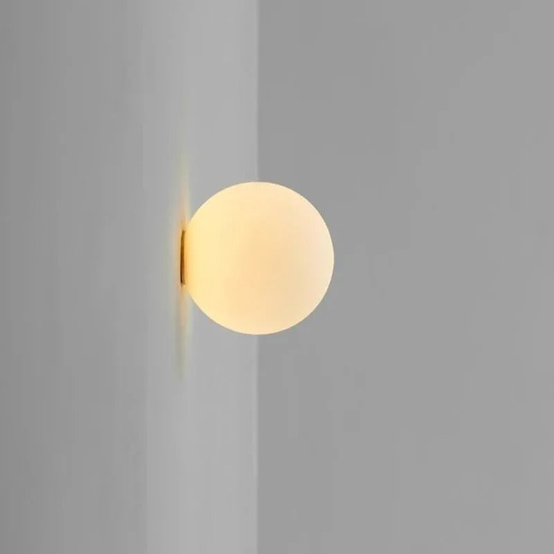Modern Flush Mount Ceiling Light with White Glass Shade – Ideal for Bathrooms and Hallways 4