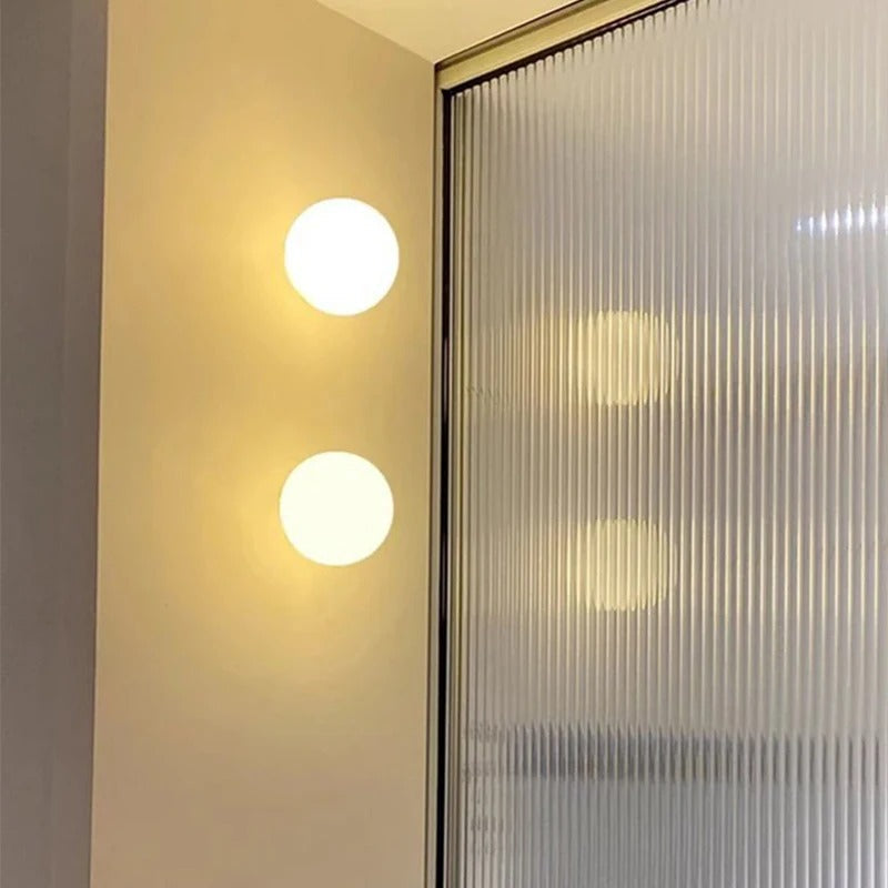 Modern Flush Mount Ceiling Light with White Glass Shade – Ideal for Bathrooms and Hallways 6