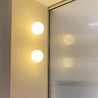 Modern Flush Mount Ceiling Light with White Glass Shade – Ideal for Bathrooms and Hallways 6