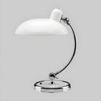Modern Frosted Glass Desk Lamp Chrome Finish White 0