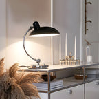 Modern Frosted Glass Desk Lamp Chrome Finish White 2