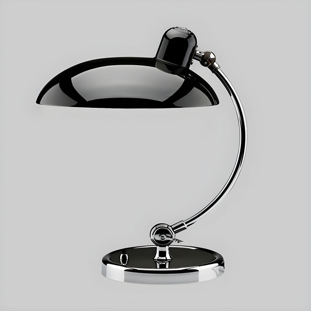 Modern Frosted Glass Desk Lamp Chrome Finish White 9