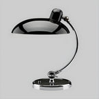 Modern Frosted Glass Desk Lamp Chrome Finish White 9