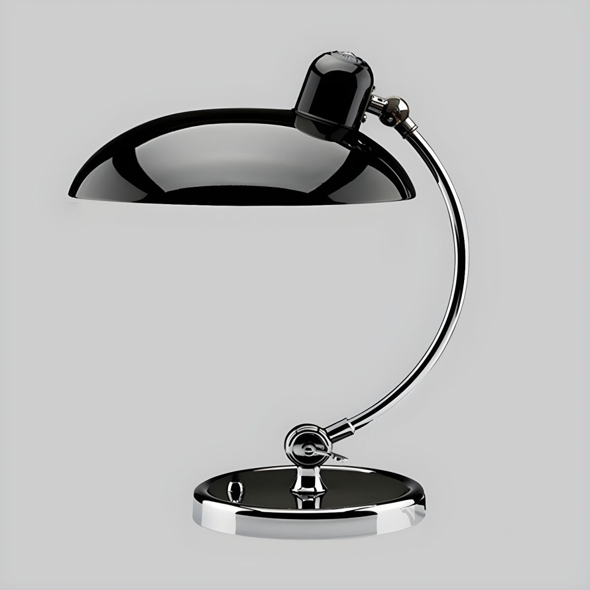 Modern Frosted Glass Desk Lamp Chrome Finish White 9