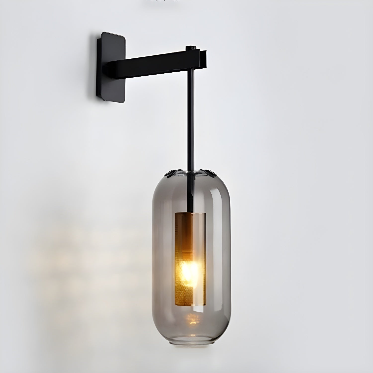 Modern Glass Accent Wall Sconce with Steel Finish 11
