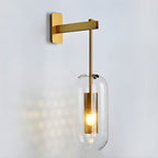 Modern Glass Accent Wall Sconce with Steel Finish 13