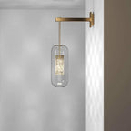 Modern Glass Accent Wall Sconce with Steel Finish 4