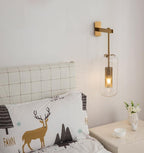 Modern Glass Accent Wall Sconce with Steel Finish 5
