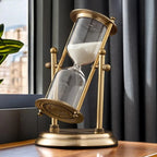 Modern Glass Hourglass Decorative Piece Clear 0