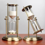 Modern Glass Hourglass Decorative Piece Clear 1