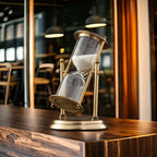 Modern Glass Hourglass Decorative Piece Clear 2