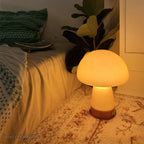 Modern Glass Mushroom Table Lamp with LED Light – Elegant Bedside or Desk Lamp for Home and Office Decor 6