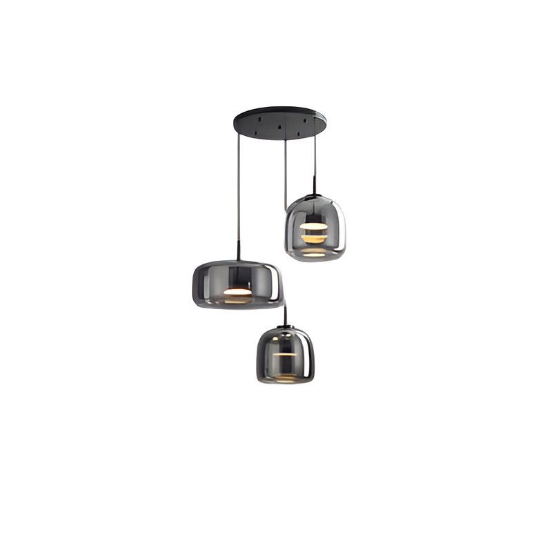 Modern Glass Pendant Light with Adjustable Cord – Black Hanging Lights for Kitchen 13