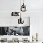 Modern Glass Pendant Light with Adjustable Cord – Black Hanging Lights for Kitchen 7