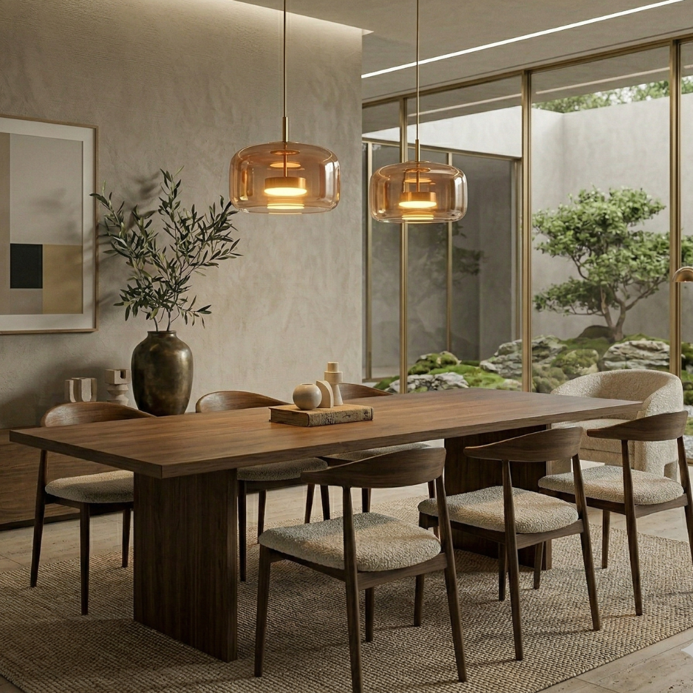 Modern Glass Pendant Light with Adjustable Cord – Black Hanging Lights for Kitchen 70