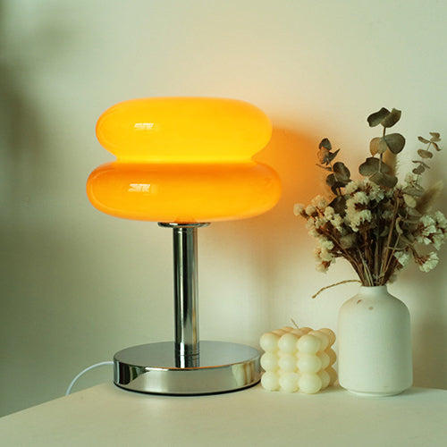Modern Glass Table Lamp with Iron Base – Stylish Bedside and Desk Lamp for Living Room and Bedroom 10