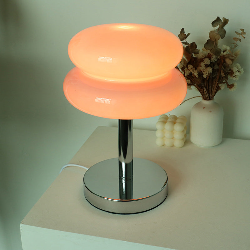 Modern Glass Table Lamp with Iron Base – Stylish Bedside and Desk Lamp for Living Room and Bedroom 4
