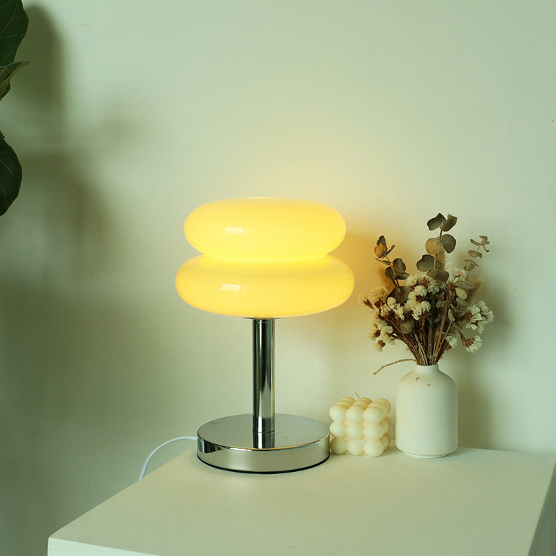 Modern Glass Table Lamp with Iron Base – Stylish Bedside and Desk Lamp for Living Room and Bedroom 5