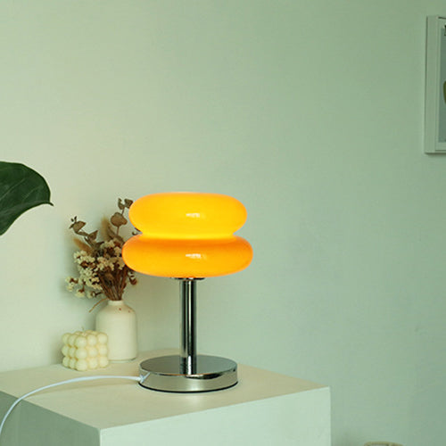 Modern Glass Table Lamp with Iron Base – Stylish Bedside and Desk Lamp for Living Room and Bedroom 6