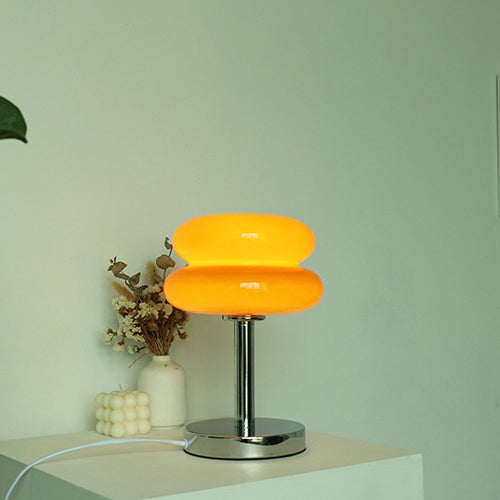Modern Glass Table Lamp with Iron Base – Stylish Bedside and Desk Lamp for Living Room and Bedroom 7