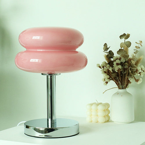 Modern Glass Table Lamp with Iron Base – Stylish Bedside and Desk Lamp for Living Room and Bedroom 8