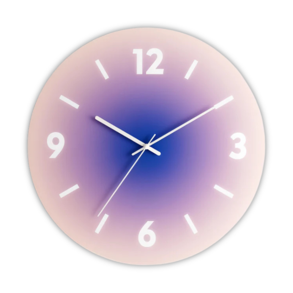 Modern Glass Wall Clock – 30 cm Diameter, Silent Quartz Mechanism for Home Decor 7