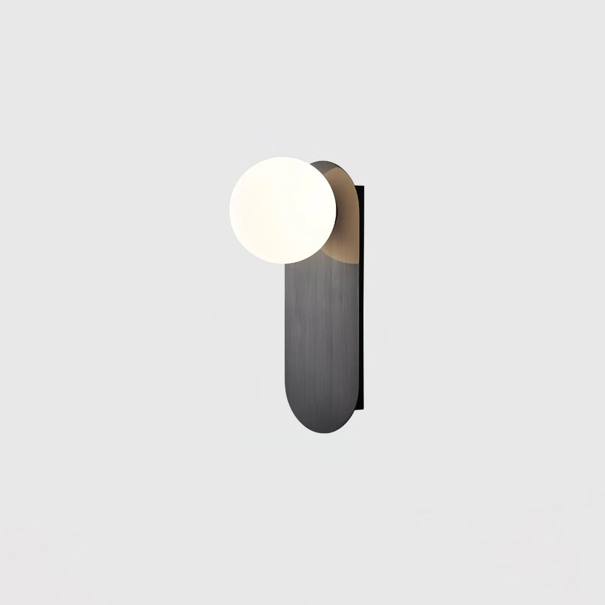 White Glass Globe LED Wall Sconce Spherical Shade Brass Finish Modern Living Room Hallway Home Decor - Stack & Clear 12