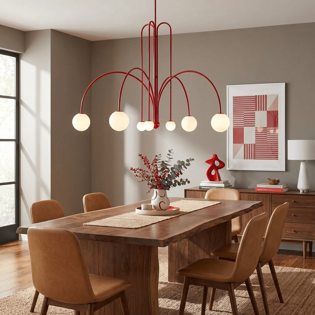 Modern Globe Pendant Light Matte Black Stem Opal White Glass Ball 2