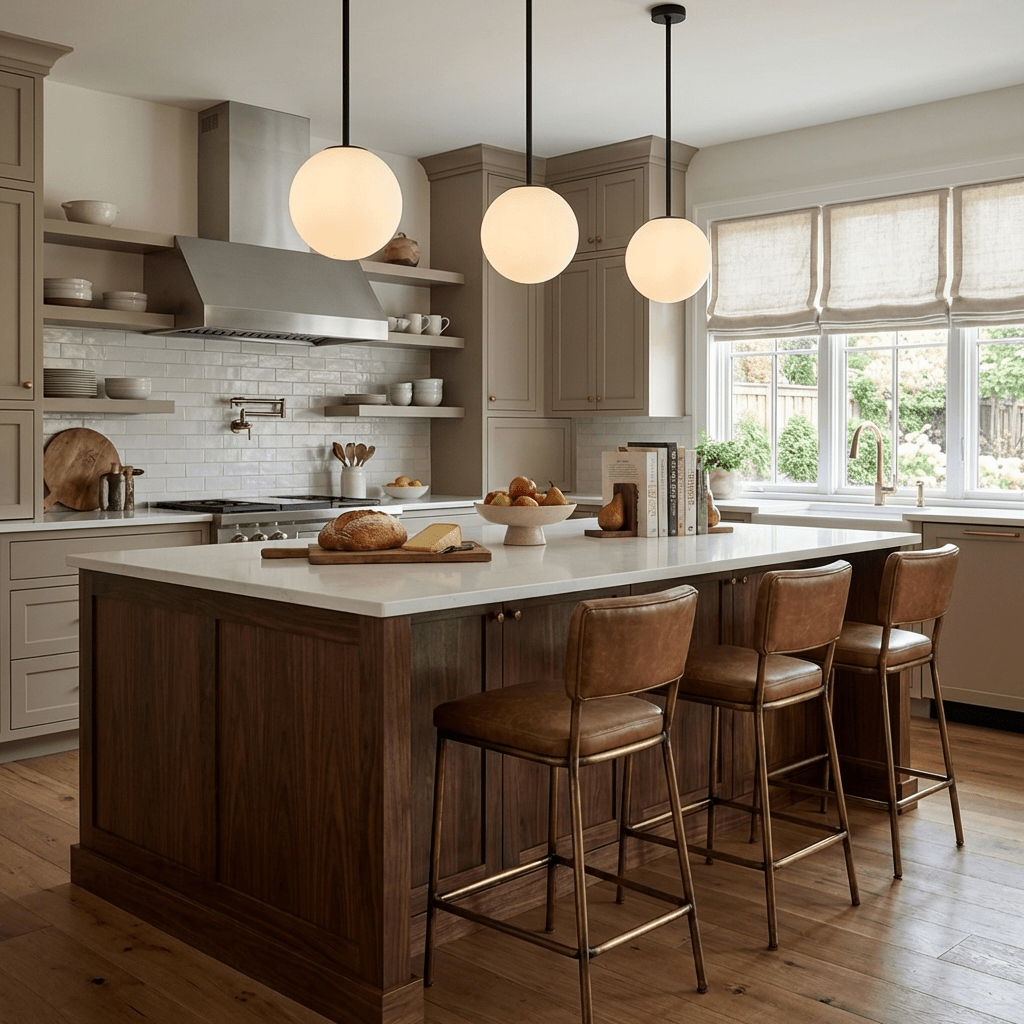 Modern Globe Pendant Light Matte Black Stem Opal White Glass Ball 6