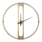 Modern Gold Wall Clock with Black Metal Hands – Minimalist Wall Clock Decor 1