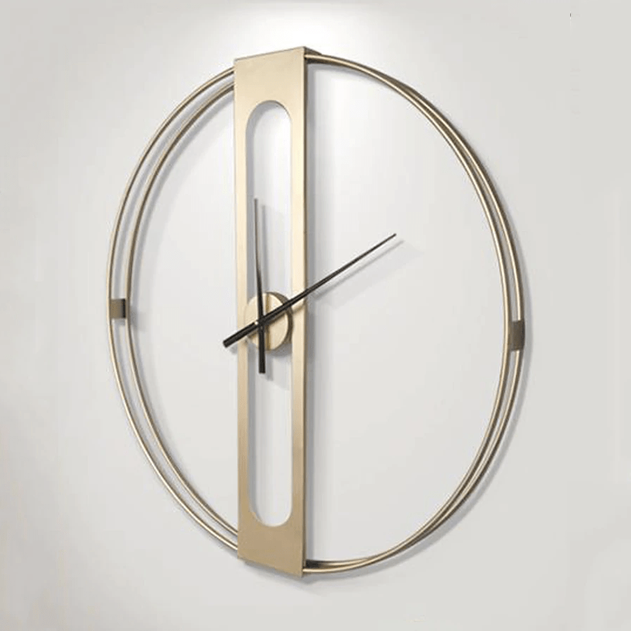 Modern Gold Wall Clock with Black Metal Hands – Minimalist Wall Clock Decor 4